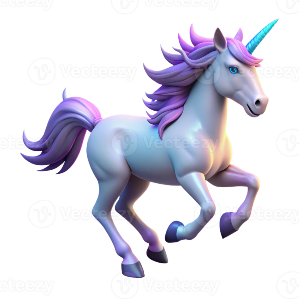 serene abstract 3D Unicorn Illustration Magical Creature genuine png