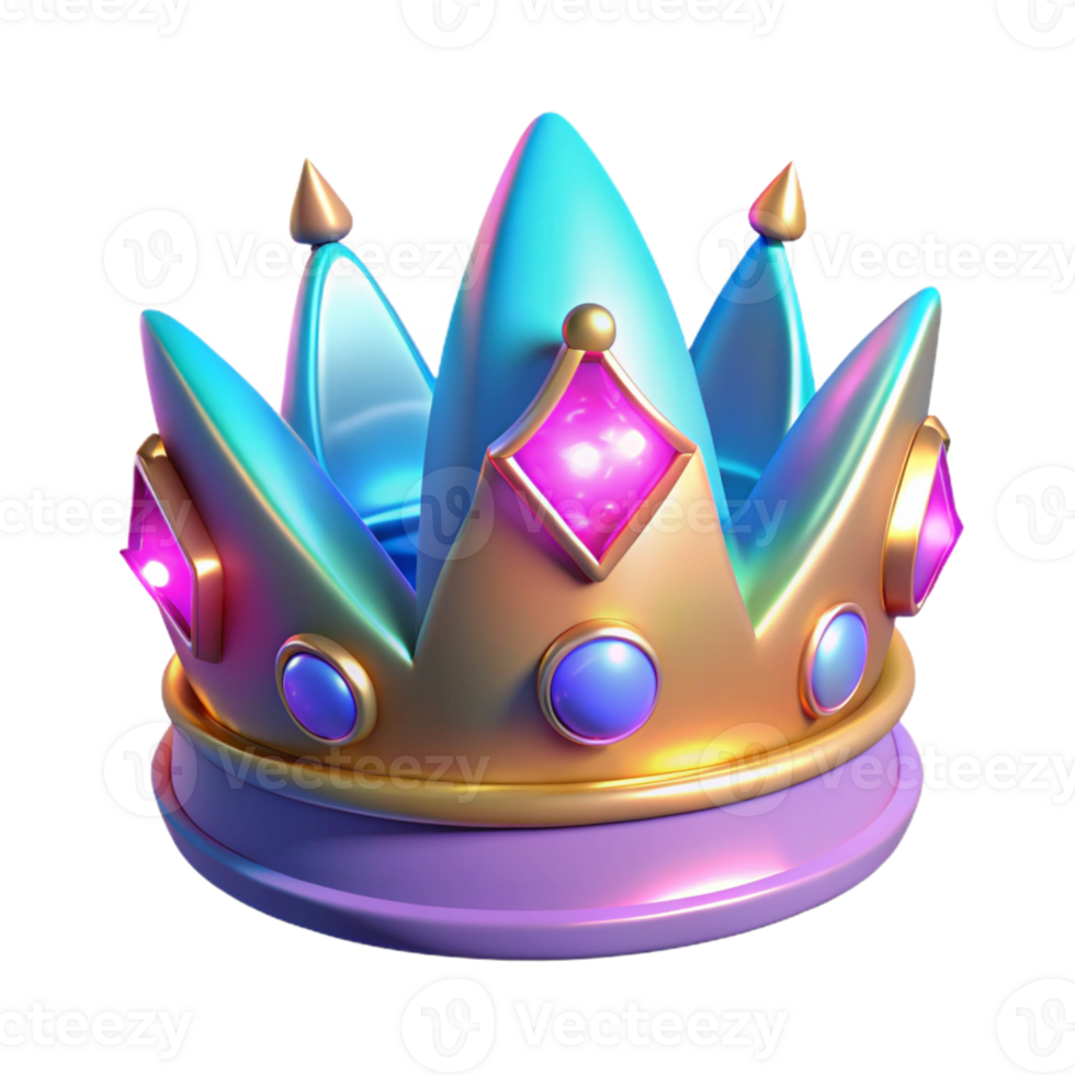 impressive vintage 3D Render of a Sparkling Fantasy Crown 4K png