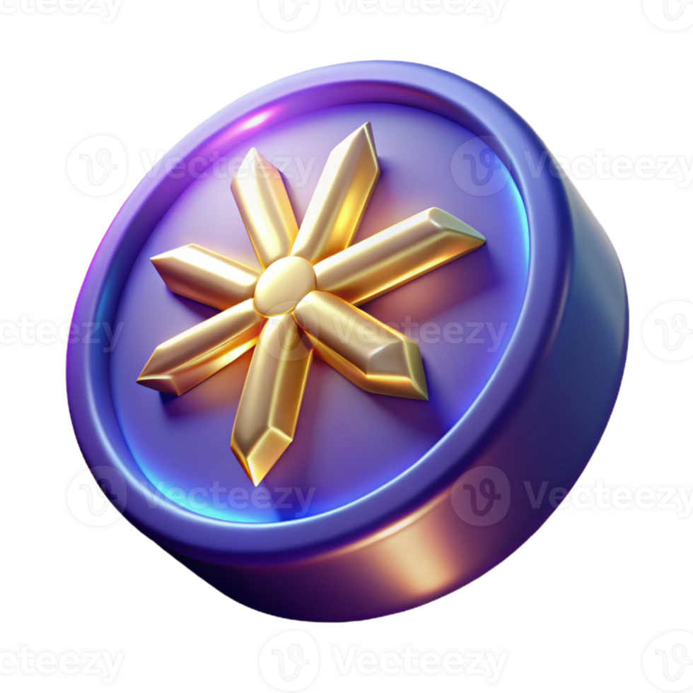 impressive artistic Golden Starburst 3D Render exclusive png