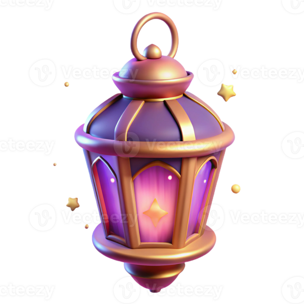 impressive modern 3D Render Glowing Lantern Illustration high resolution png