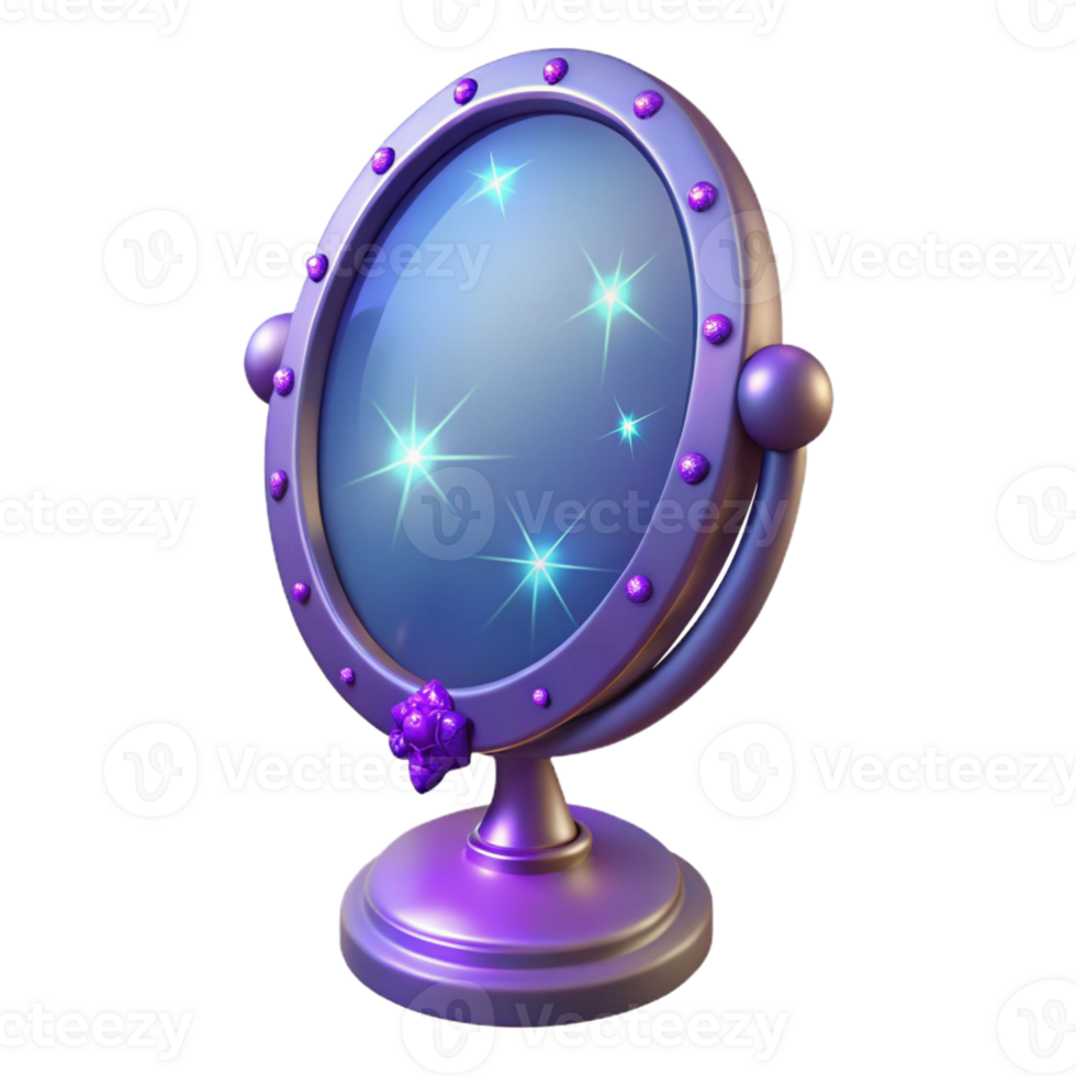 elegant modern Enchanted 3D Mirror Illustration 4K png