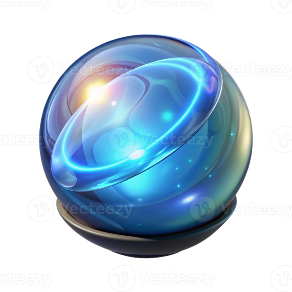 vibrant abstract Abstract 3D Blue Orb Background high resolution png