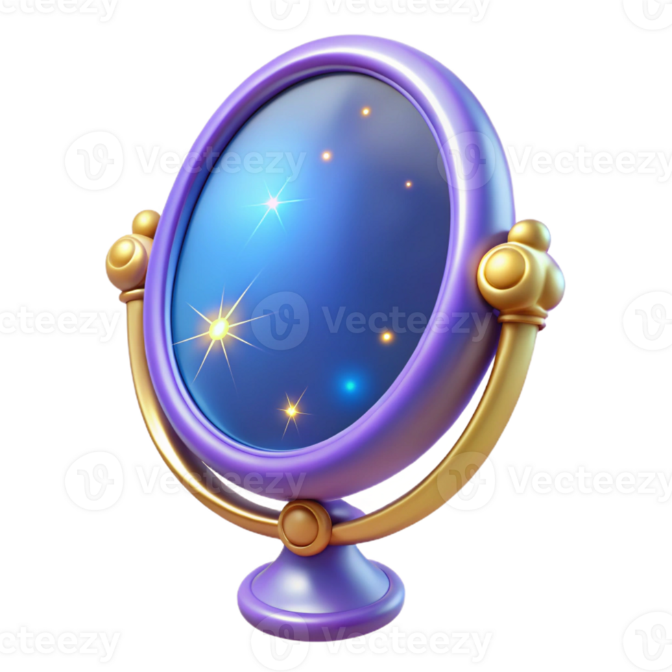 vibrant classic 3D Render of a Magical Mirror 4K png