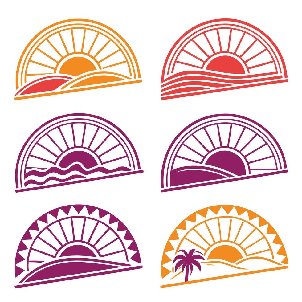 Distressed Half Sunset Vintage Design vector