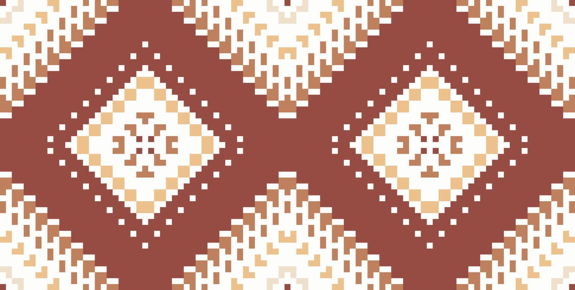 Sarong Abstract Geometric Patternfolk Embroidery, Aztec Geometric Ornament Print. Design for Carpet, Wallpaper, Clothing, Wrapping, Fabric vector