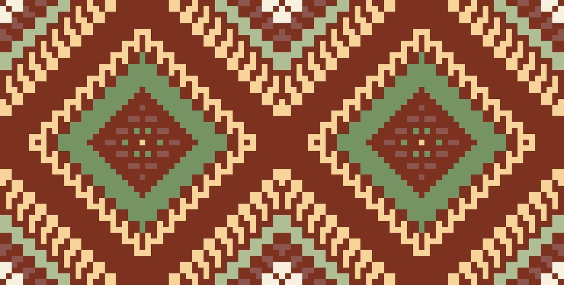 Motif Embroidery Philippine Ethnic Patternfolk Embroidery, Aztec Geometric Ornament Print. Design for Carpet, Wallpaper, Clothing, Wrapping, Fabric vector