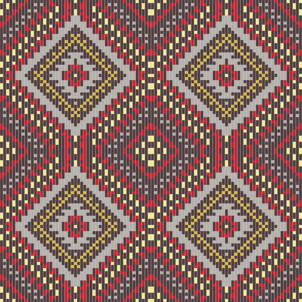 Ethnic Design Islamic Geometric Patternfolk Embroidery, Aztec Geometric Ornament Print. Design for Carpet, Wallpaper, Clothing, Wrapping, Fabric vector