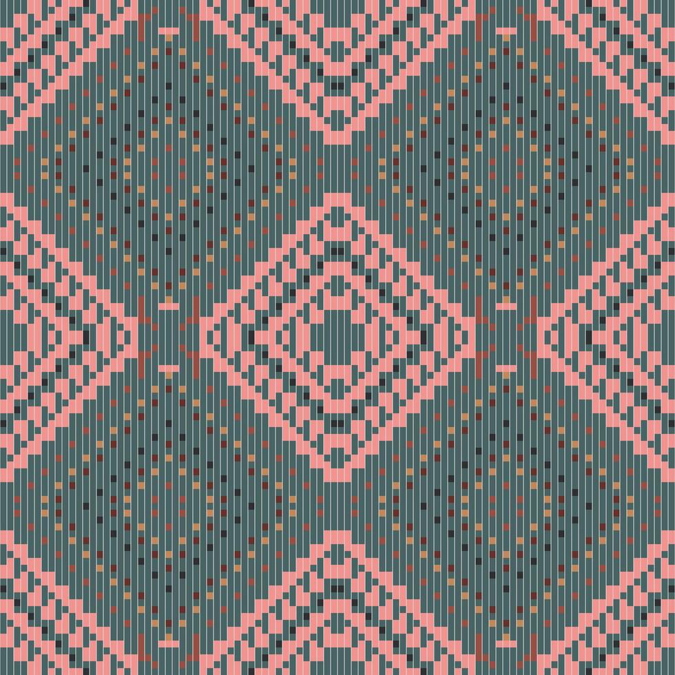 Boho Traditional Pattern Drawingfolk Embroidery, Aztec Geometric Ornament Print. Design for Carpet, Wallpaper, Clothing, Wrapping, Fabric vector