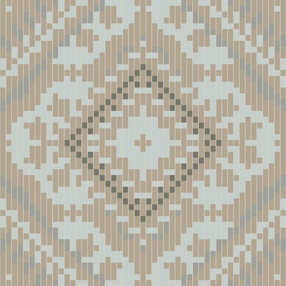 Pixel Art Geometric Arabic Patternfolk Embroidery, Aztec Geometric Ornament Print. Design for Carpet, Wallpaper, Clothing, Wrapping, Fabric vector