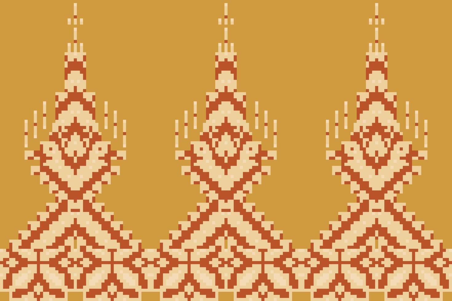 Endless Ikat Kurti Patternfolk Embroidery, Aztec Geometric Ornament Print. Design for Carpet, Wallpaper, Clothing, Wrapping, Fabric vector