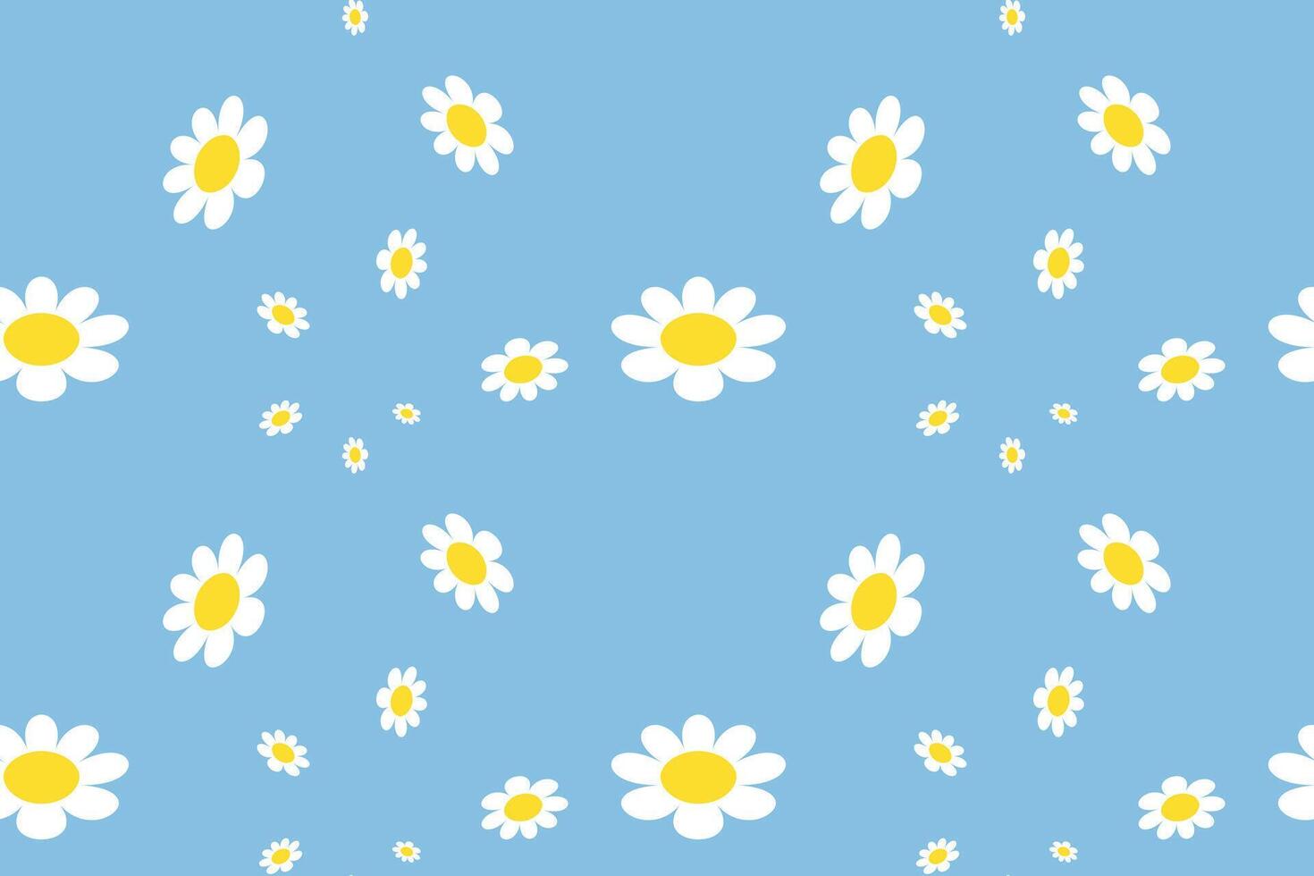 Daisy Pattern Printable. Vintage Charming Daisy Pattern on a Serene Background Creates a Cheerful vector