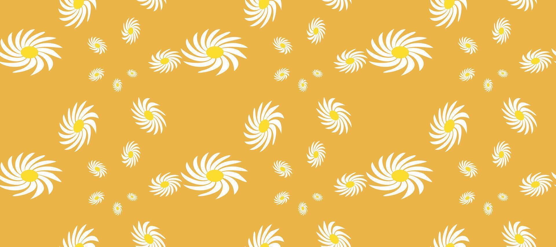 Daisy Flower Pattern. Vintage Charming Daisy Pattern on a Serene Background Creates a Cheerful vector