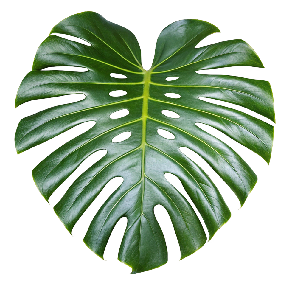 Green Monstera Leaf Isolated png
