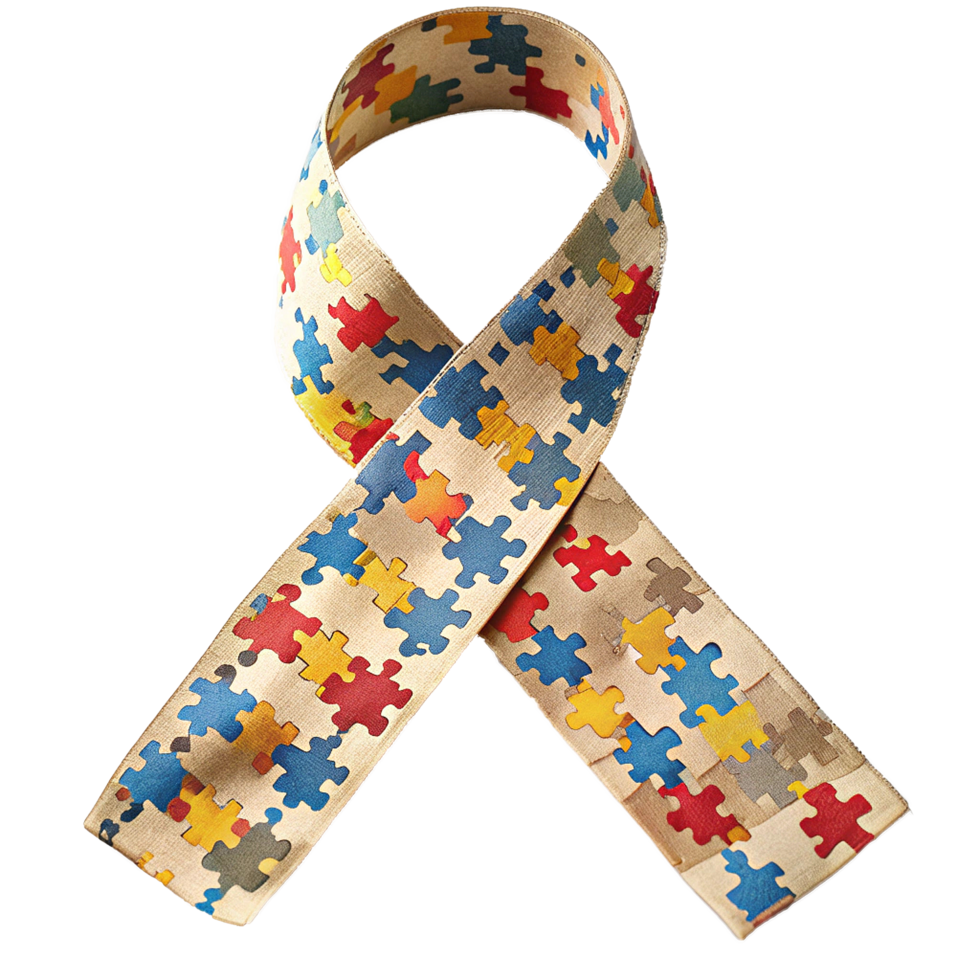 Awareness Ribbon Representing Autism Spectrum Disorder Puzzle png