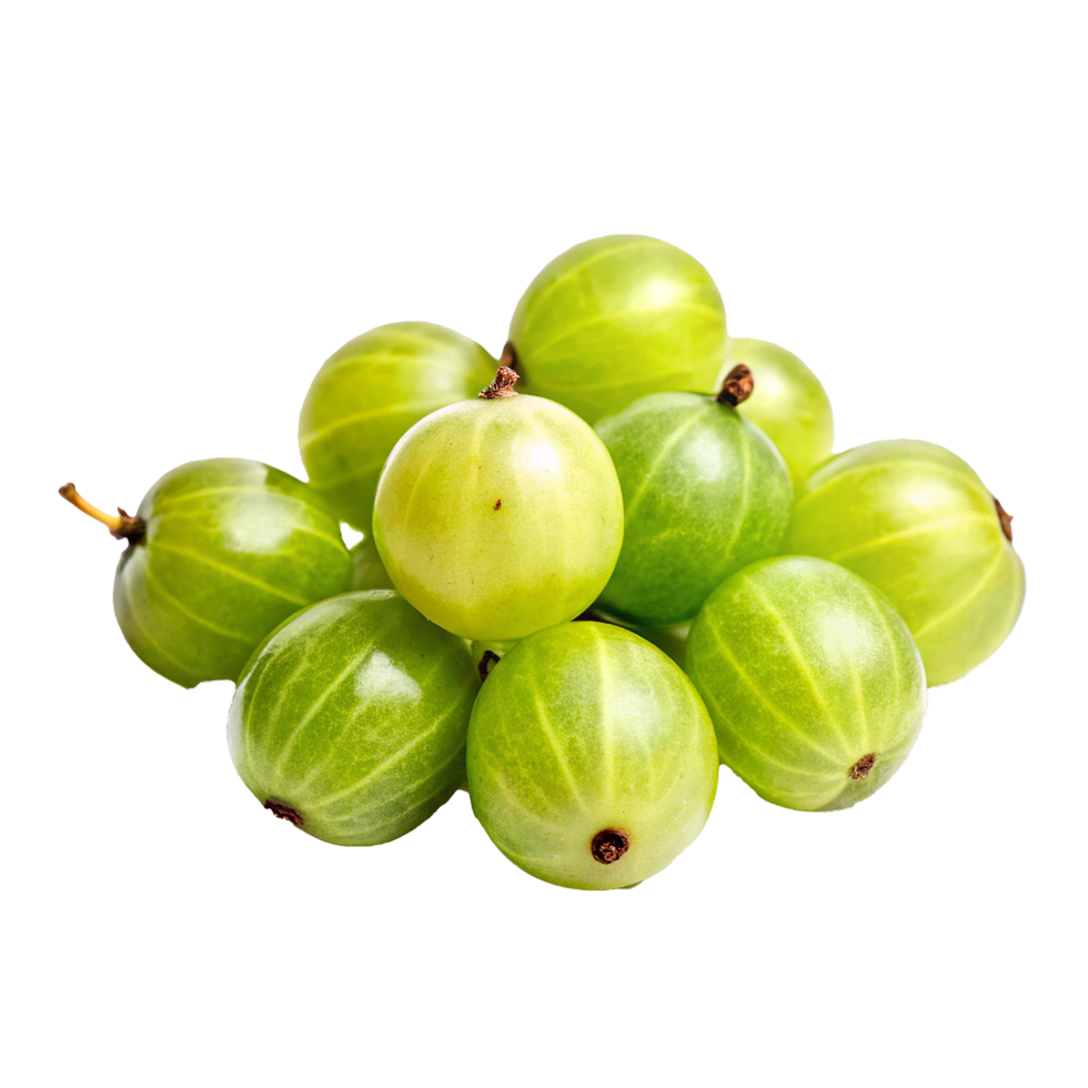 A Closeup of a Pile of Fresh Green Gooseberries Ready to Eat png