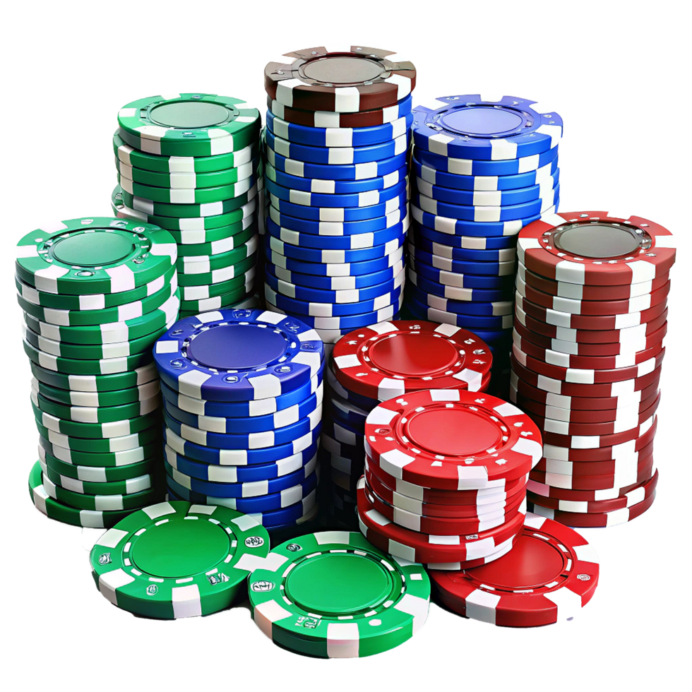 Colorful Stack of Casino Poker Chips png