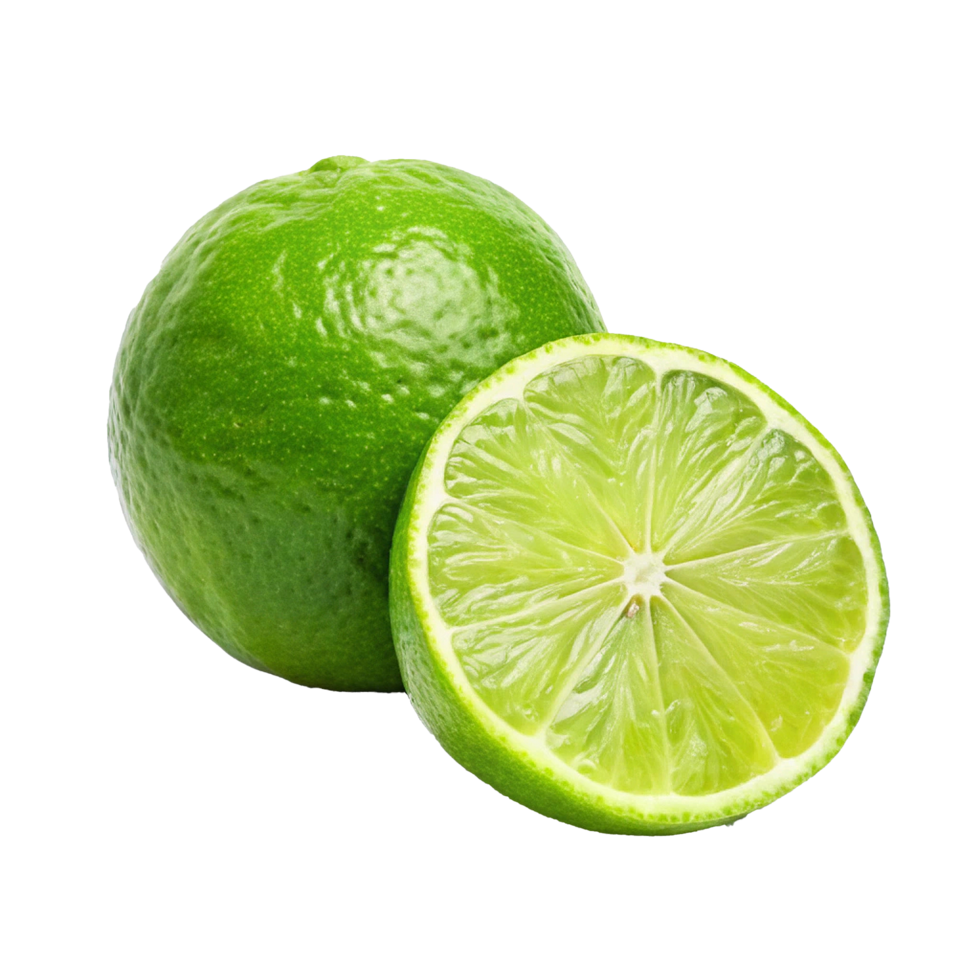 Fresh Green Limes Ready to Use in Recipes and Cocktails png