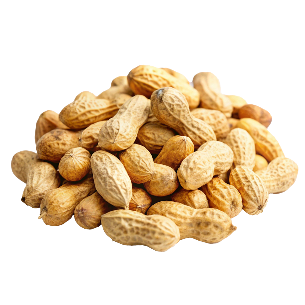 CloseUp View of a Pile of Roasted Peanuts in Their Shells png