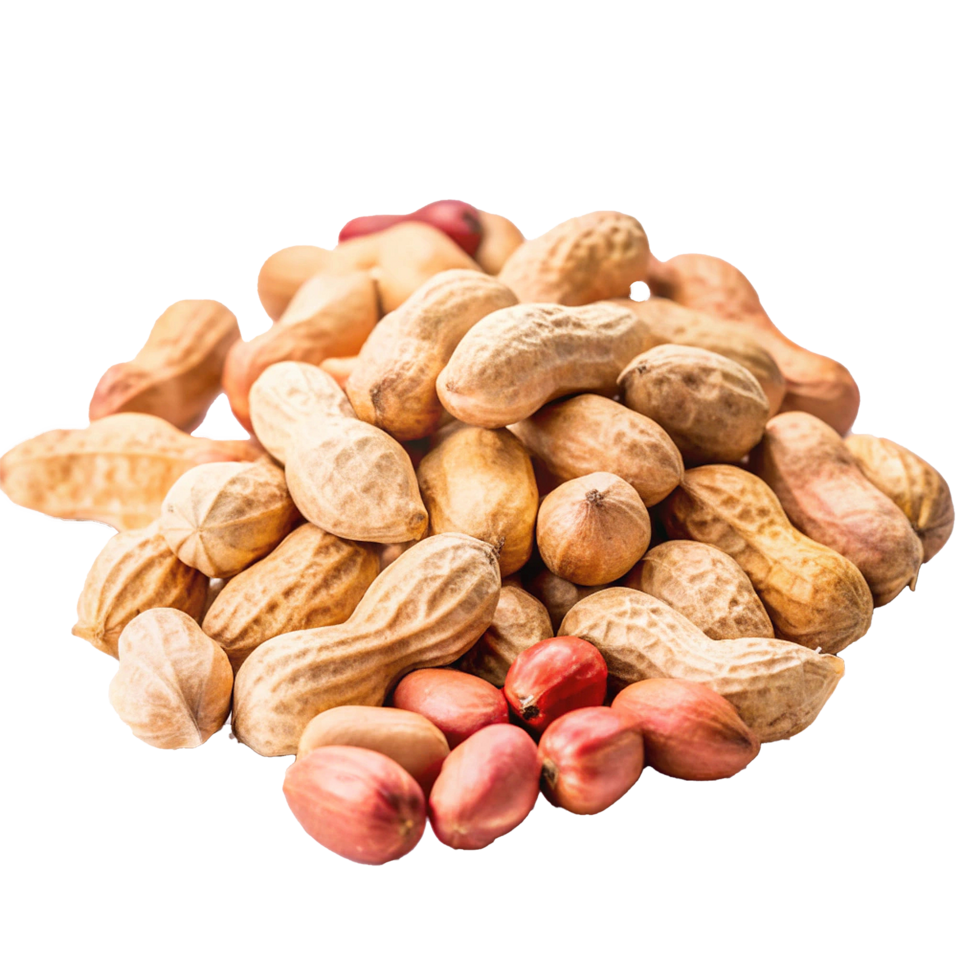 A Closeup View of Roasted Peanuts in Their Shells Ready to Eat png
