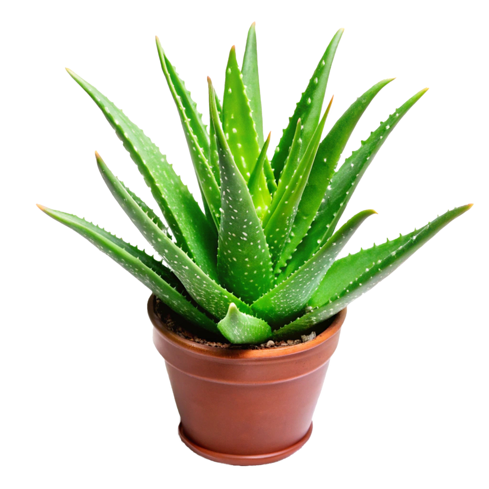 Aloe Vera Plant in a Terracotta Pot, a Symbol of Natural Healing and Beauty png