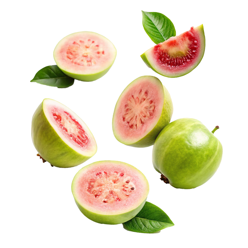 Vibrant Guava Collection Fresh, Juicy Guavas Ready to Eat png
