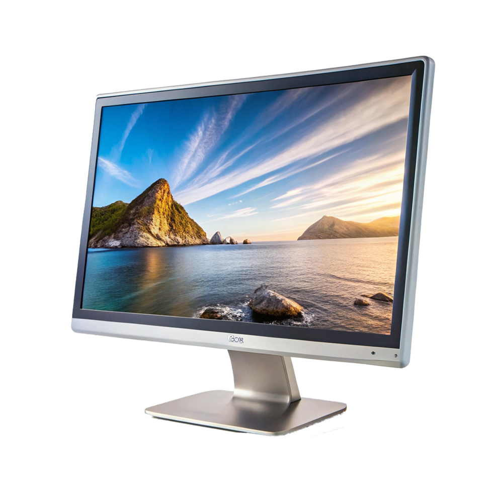 Sleek Silver Iiyama ProLite X2483HSUB1 24Inch LEDBacklit LCD Monitor Displaying a Stunning Seascape png