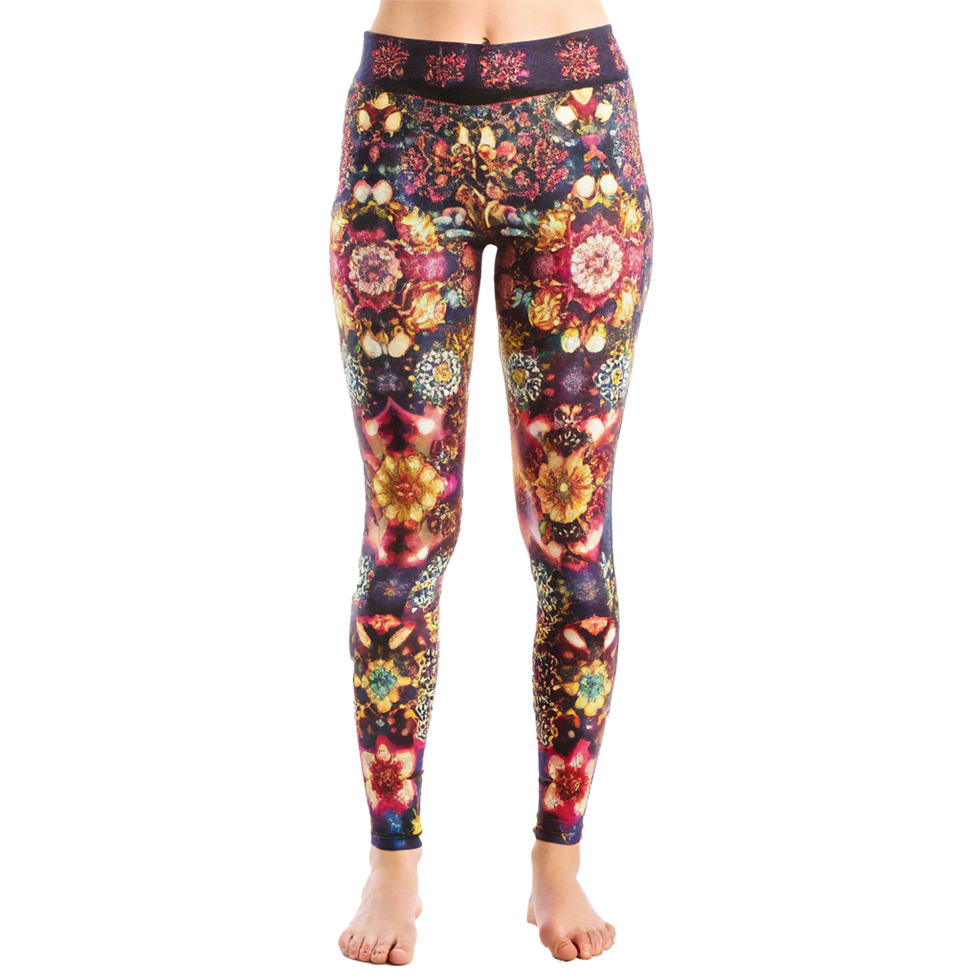 Womens Floral Mandala Leggings Yoga Pants Workout Fitness Running Athletic png