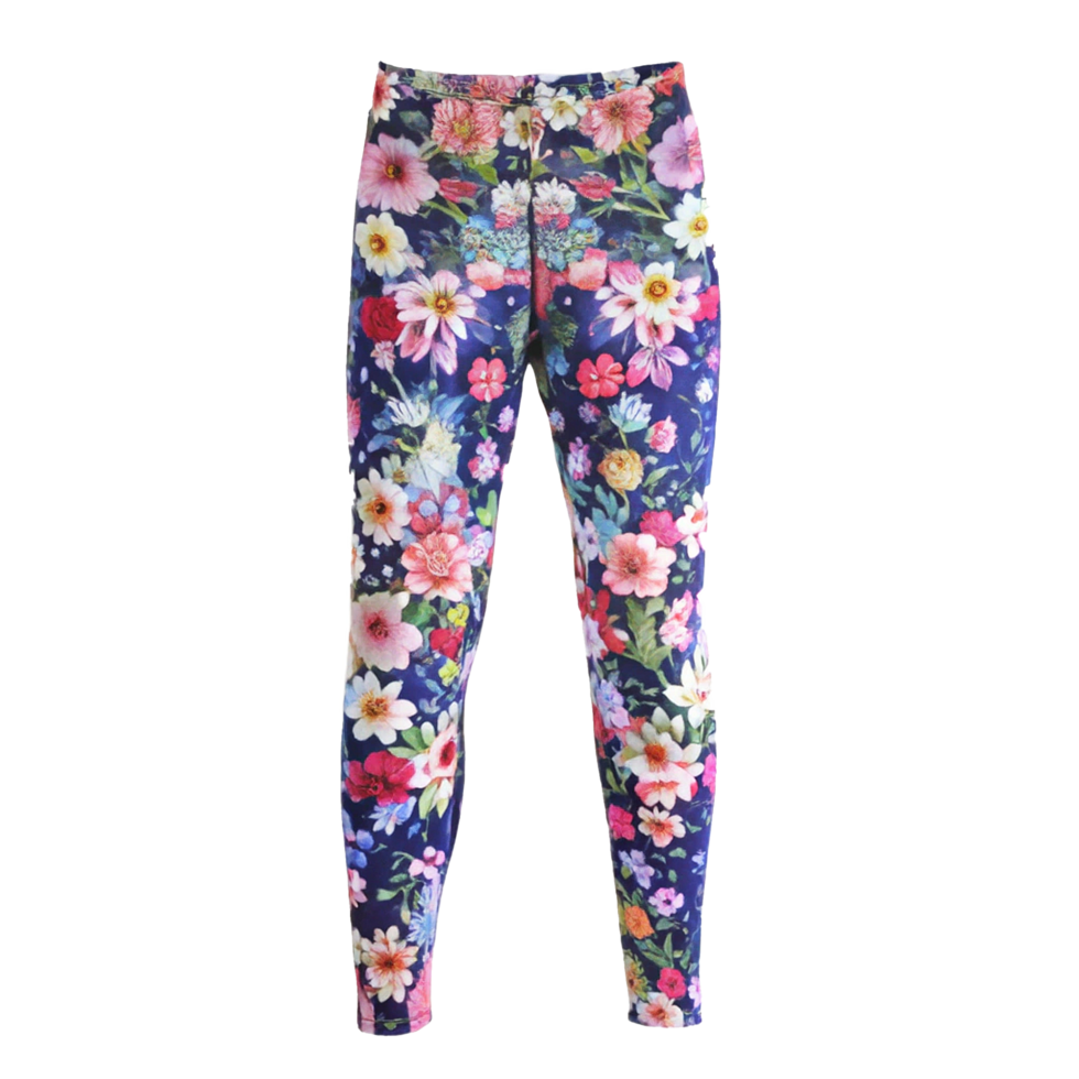 Women's Floral Print Leggings Stylish Comfortable Yoga Pants for Fitness and Casual Wear png