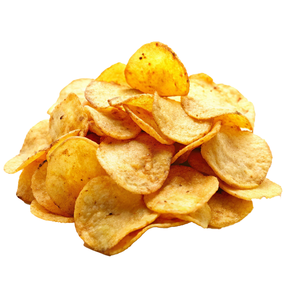 A Delicious Pile of Crispy Thin Potato Chips png