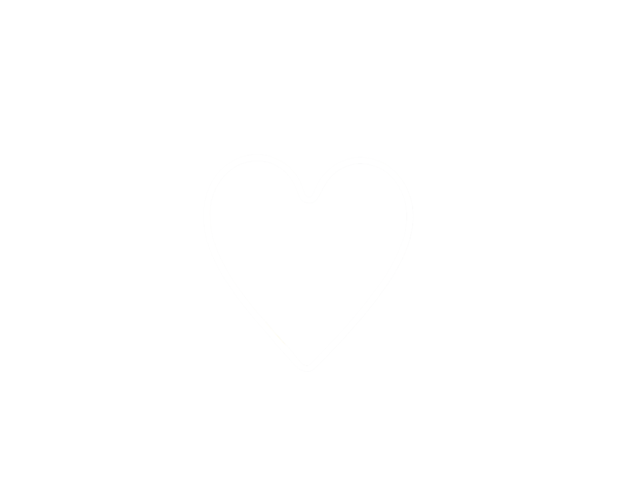 White heart on a transparent background png