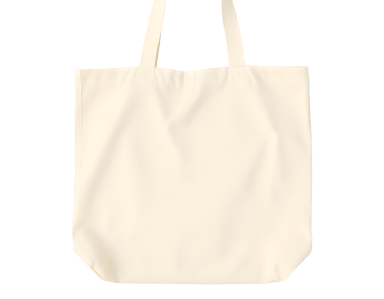 White cotton bag isolated on transparent background png