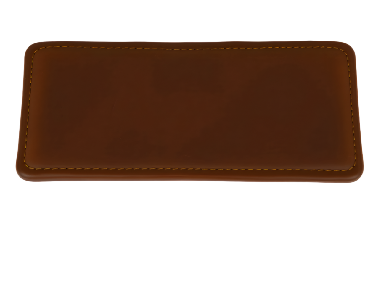 Brown leather tag isolated on transparent background png