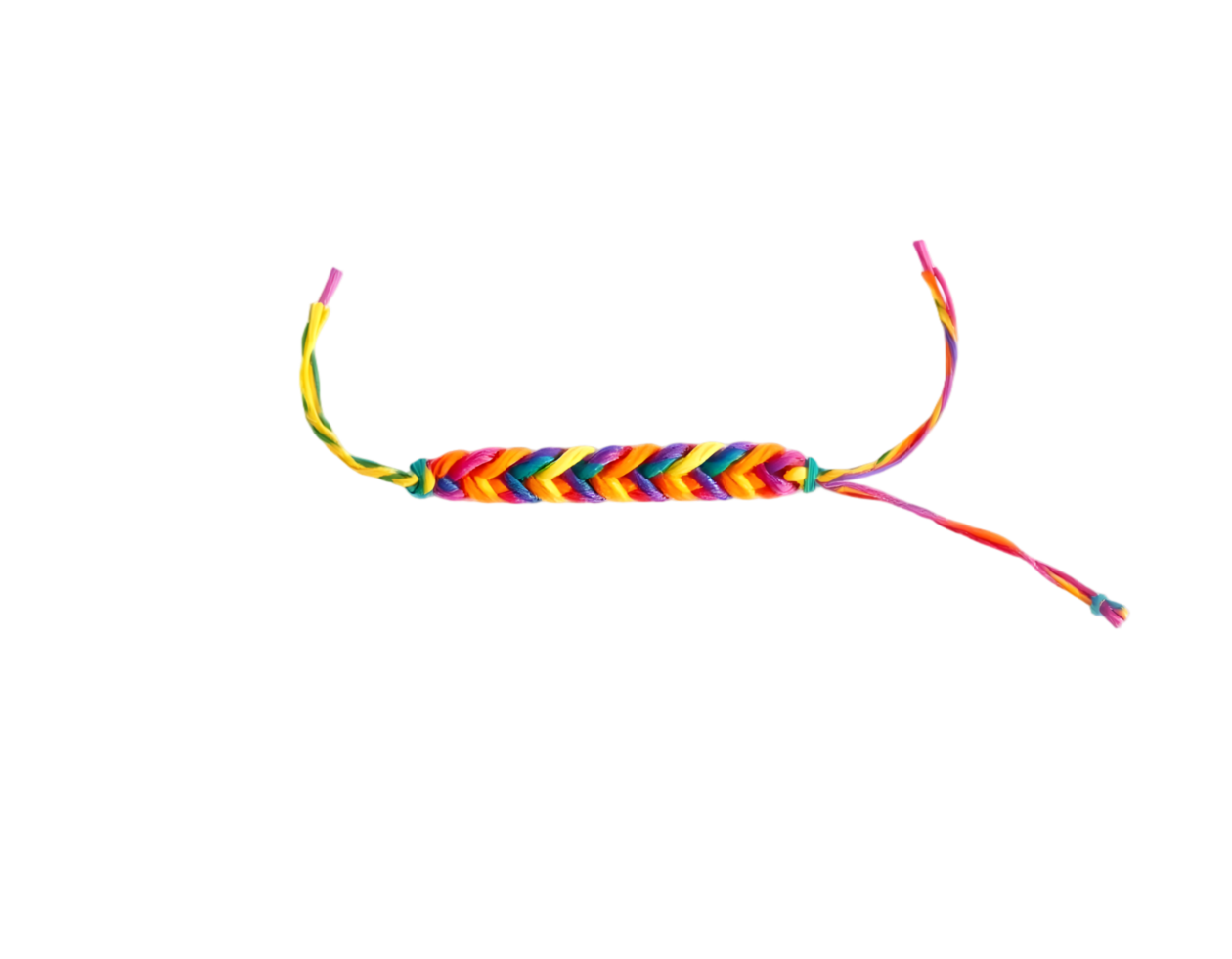 Multicolored elastic band isolated on transparent background png