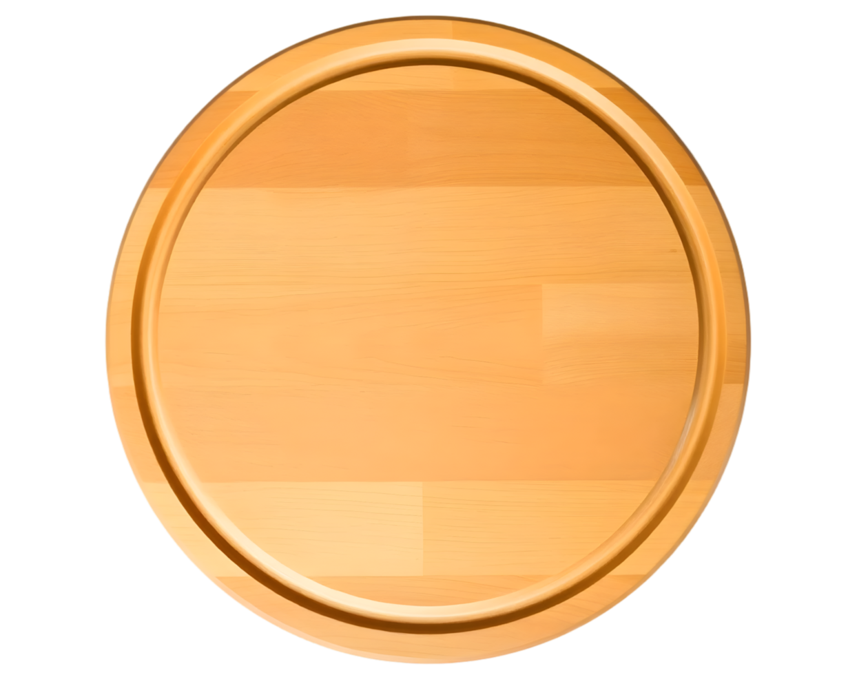 Wooden round plate isolated on a transparent background png