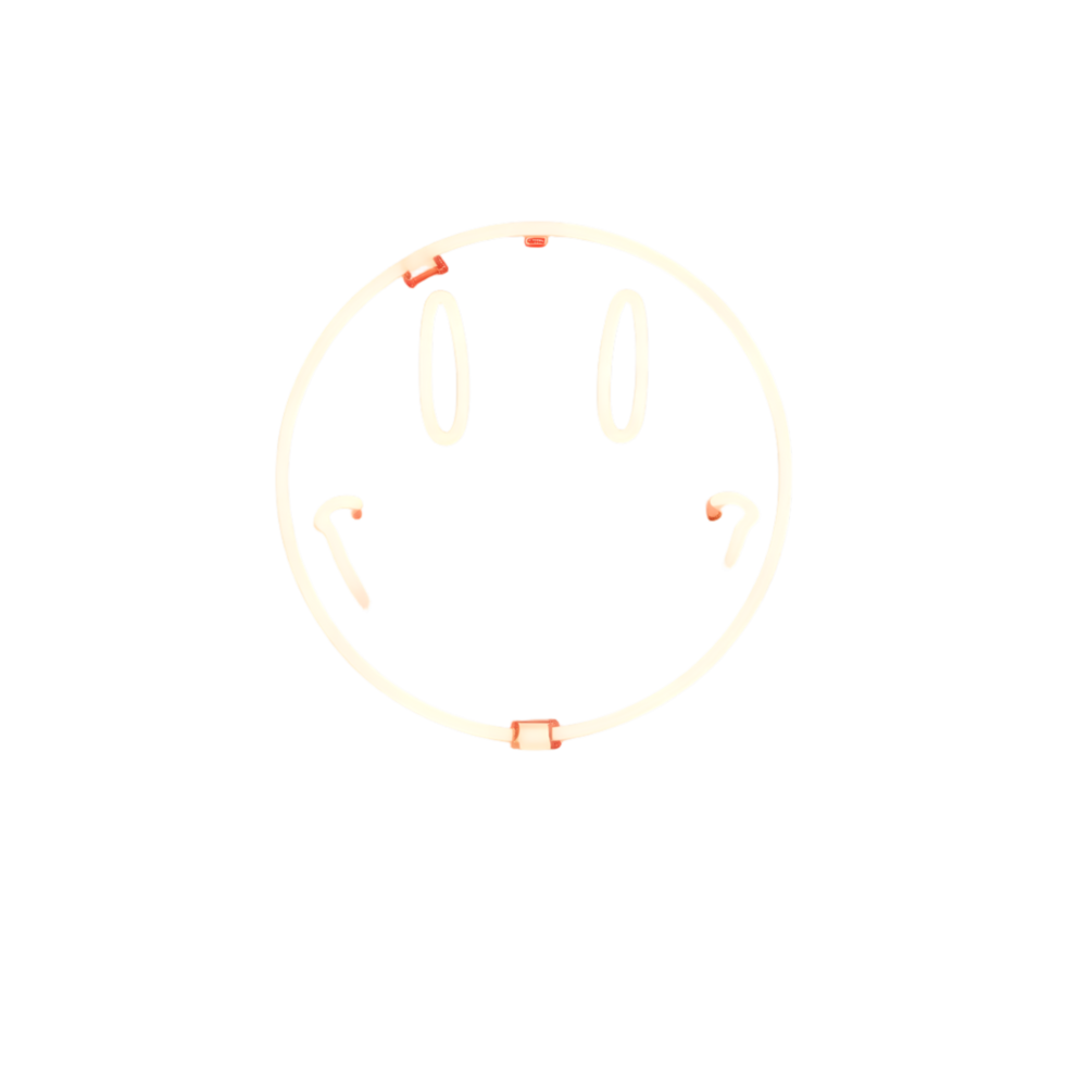 Circle of orange ribbon isolated on transparent background png