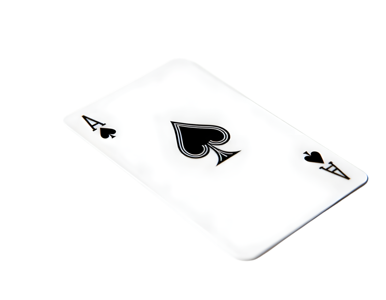 Realistic black and white playing cards isolated on transparent background png