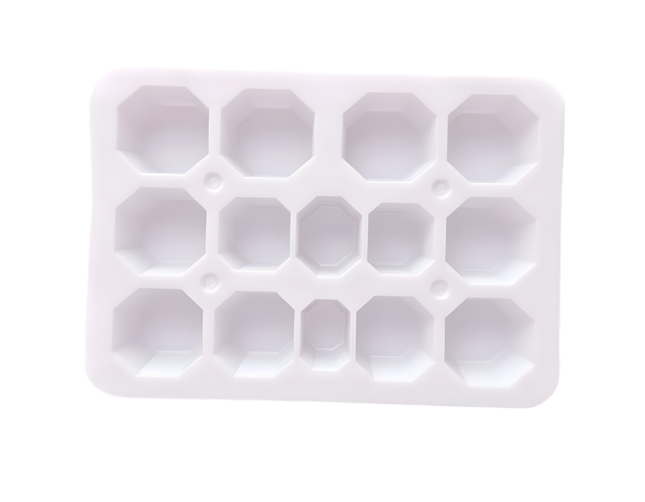Empty white plastic blister pack isolated on transparent background png