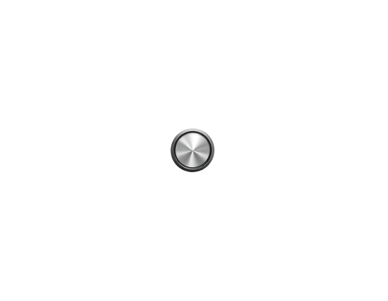 Realistic button isolated on transparent background png