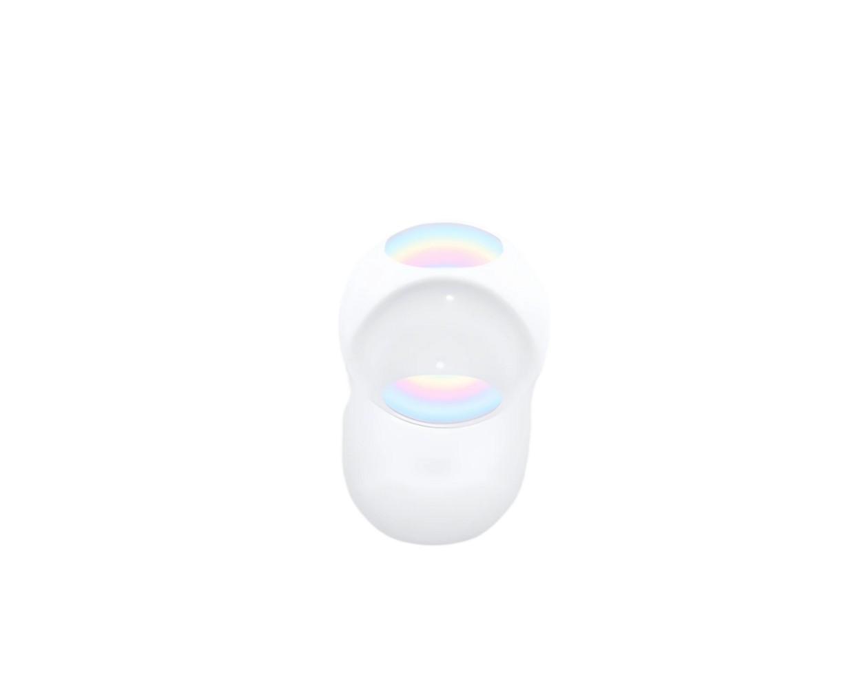 Realistic transparent soap bubble with rainbow reflection isolated on transparent background png