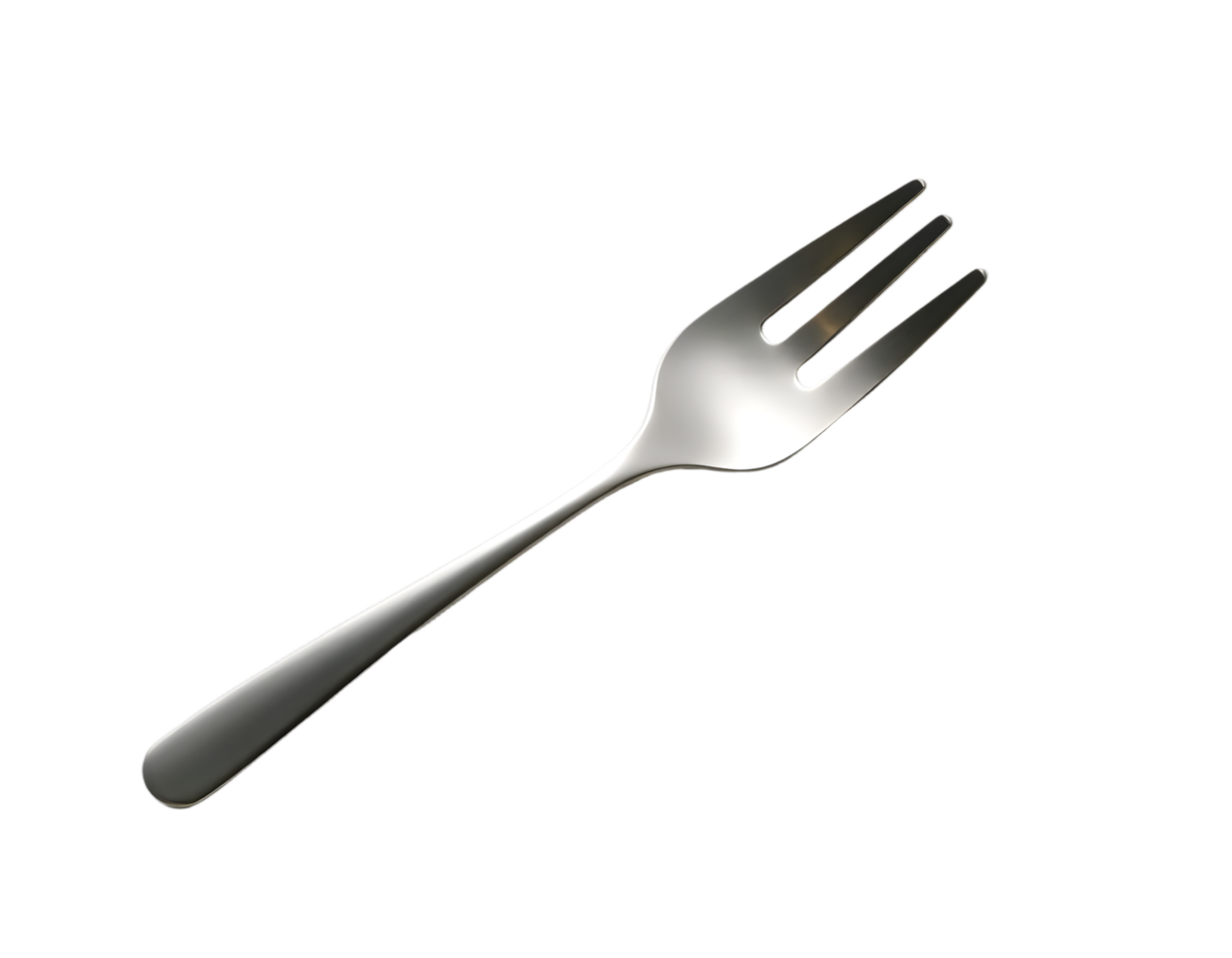 Silver fork isolated on transparent background png