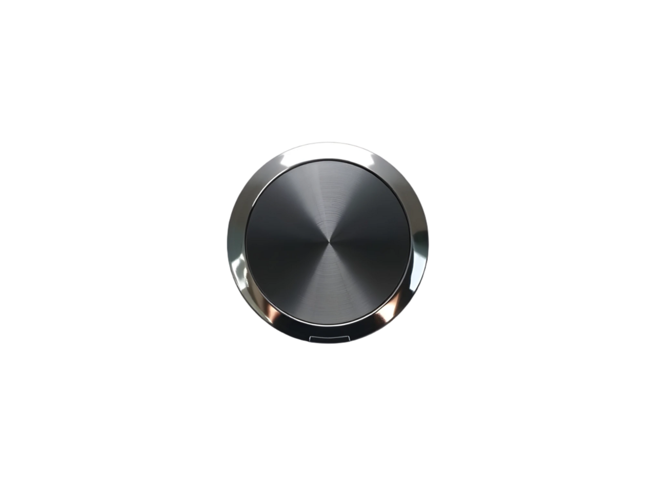 Metal round button isolated on transparent background png