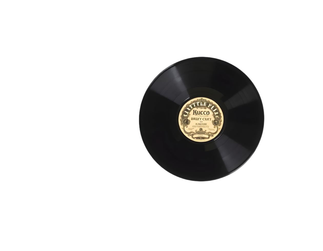 Vinyl record isolated on transparent background png