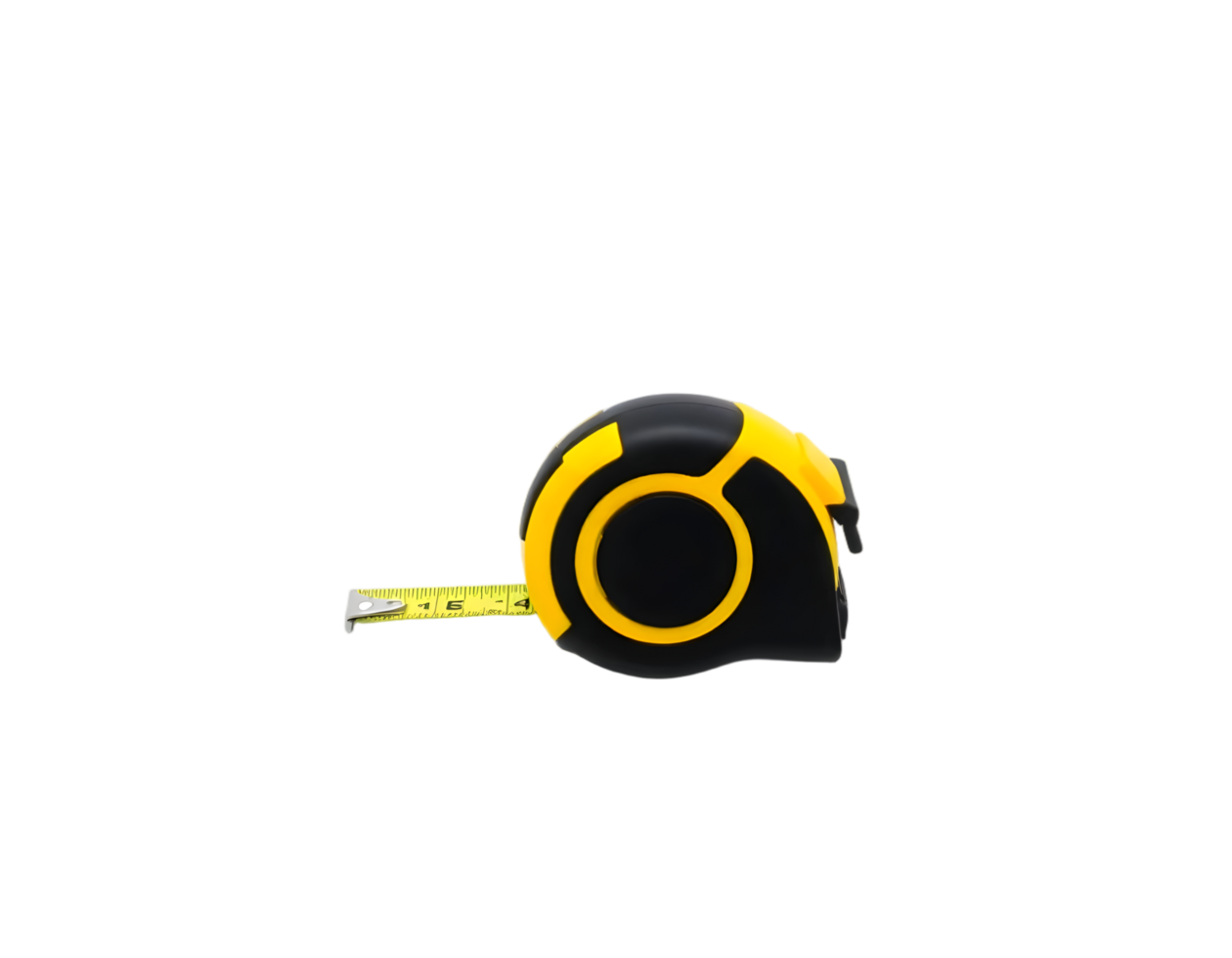 Yellow tape measure isolated on transparent background png