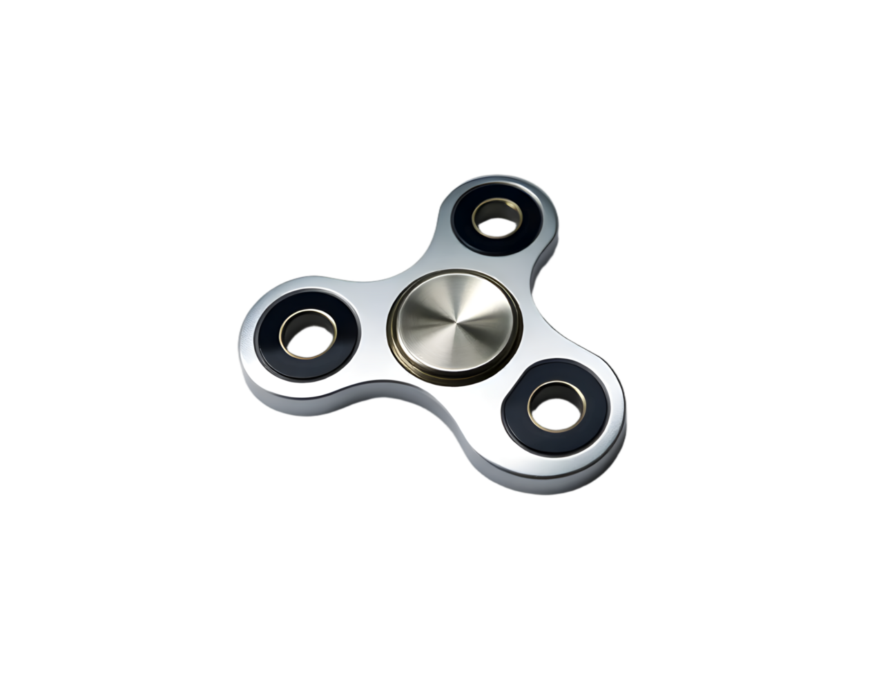 Realistic metal spinner toy isolated on transparent background png