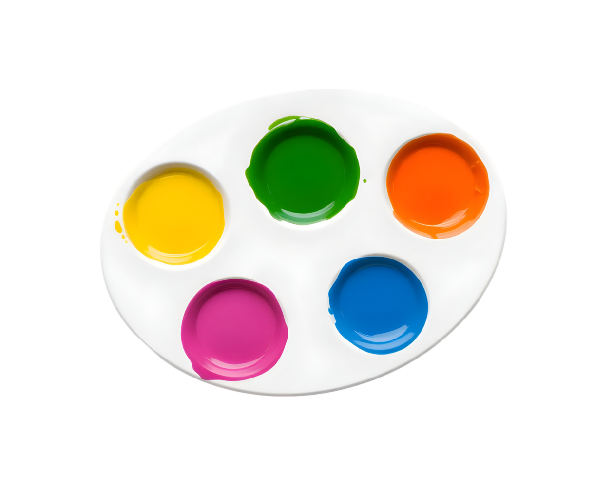 Paint palette isolated on transparent background png