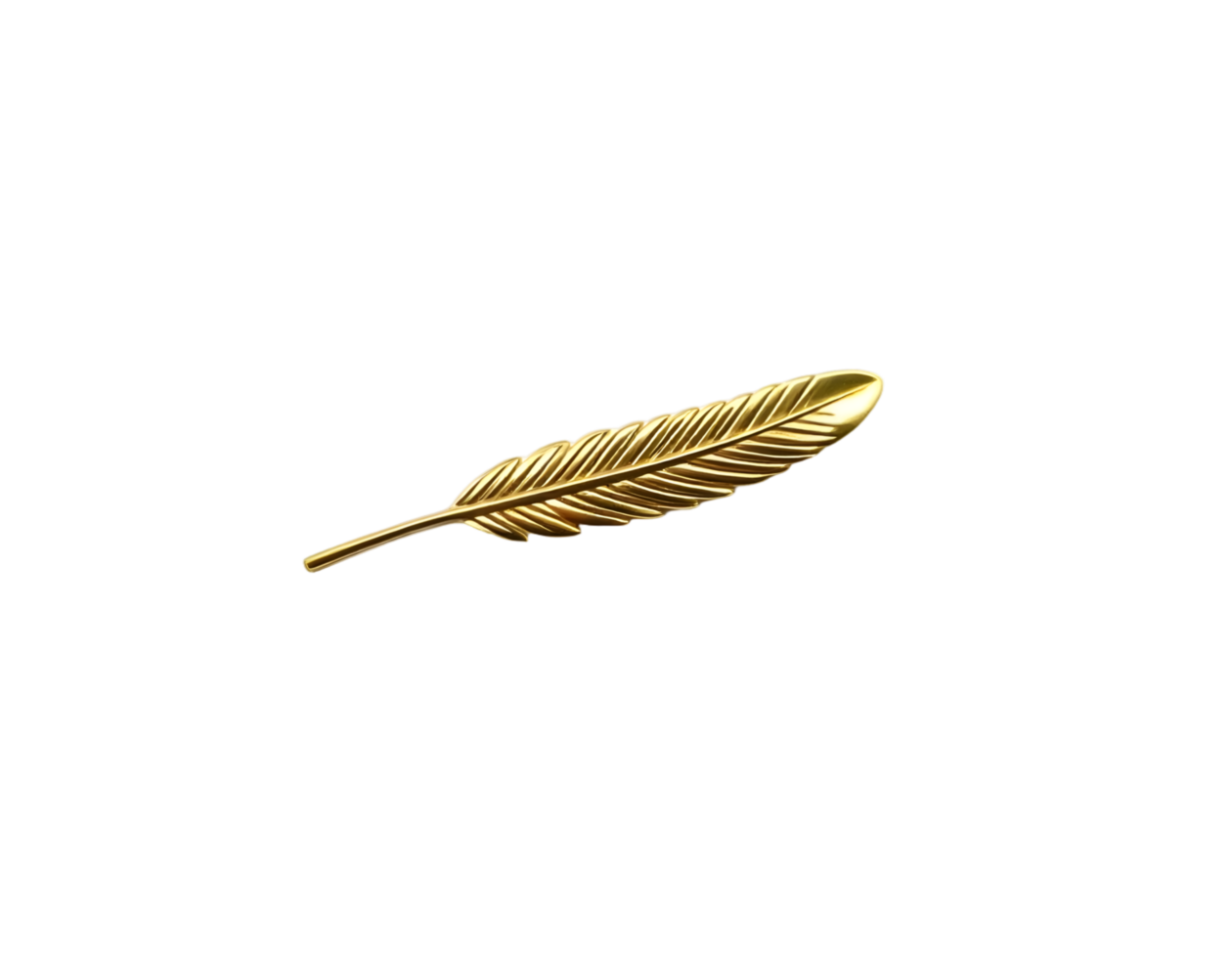 Golden feather icon png