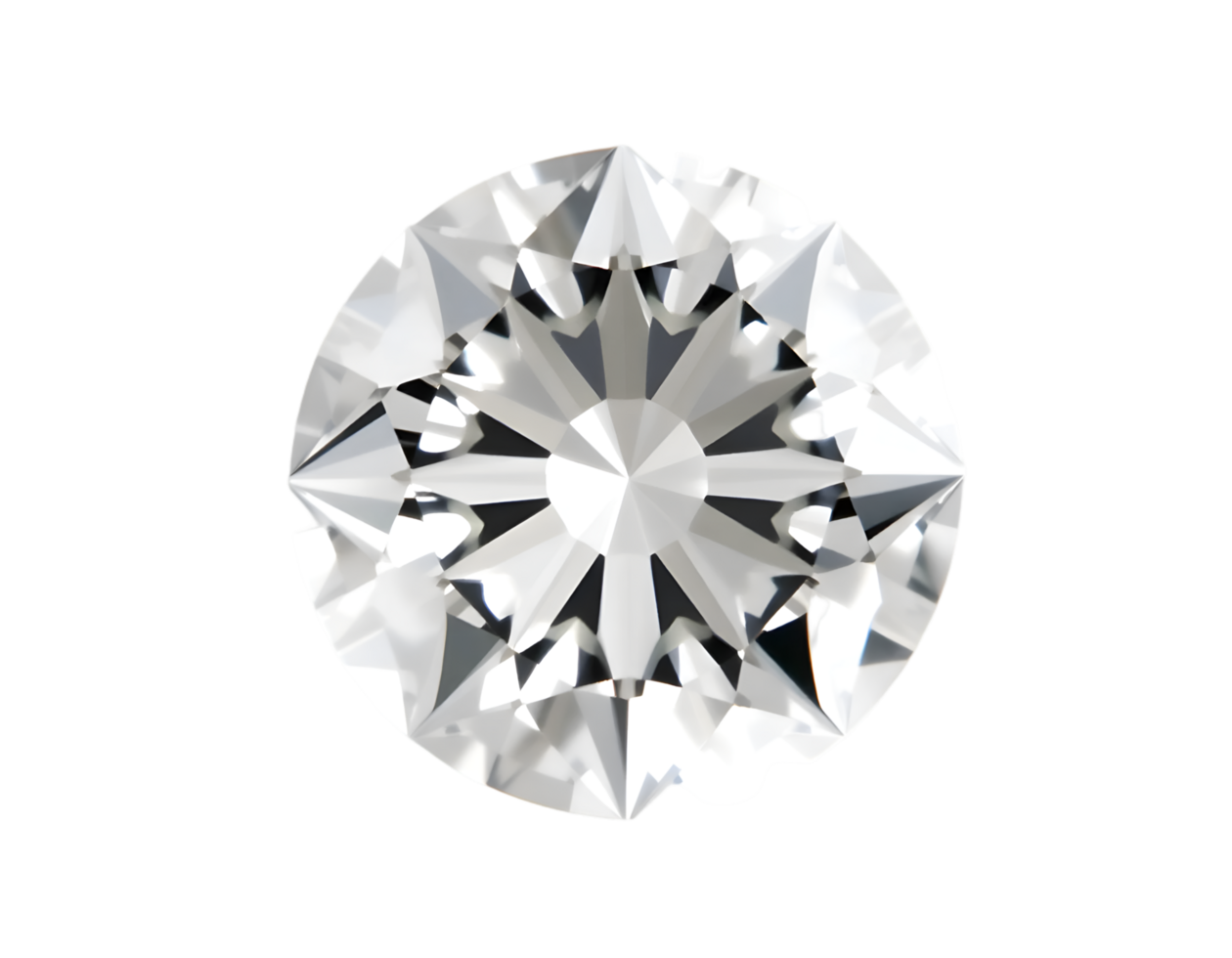 Realistic Detailed 3d Diamond on Transparent Background png