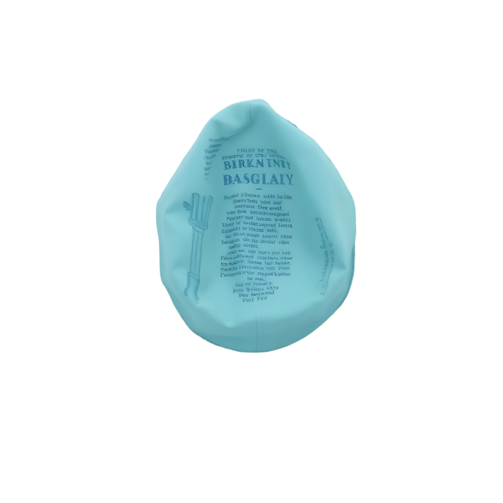 Crumpled blue cap isolated on transparent background png