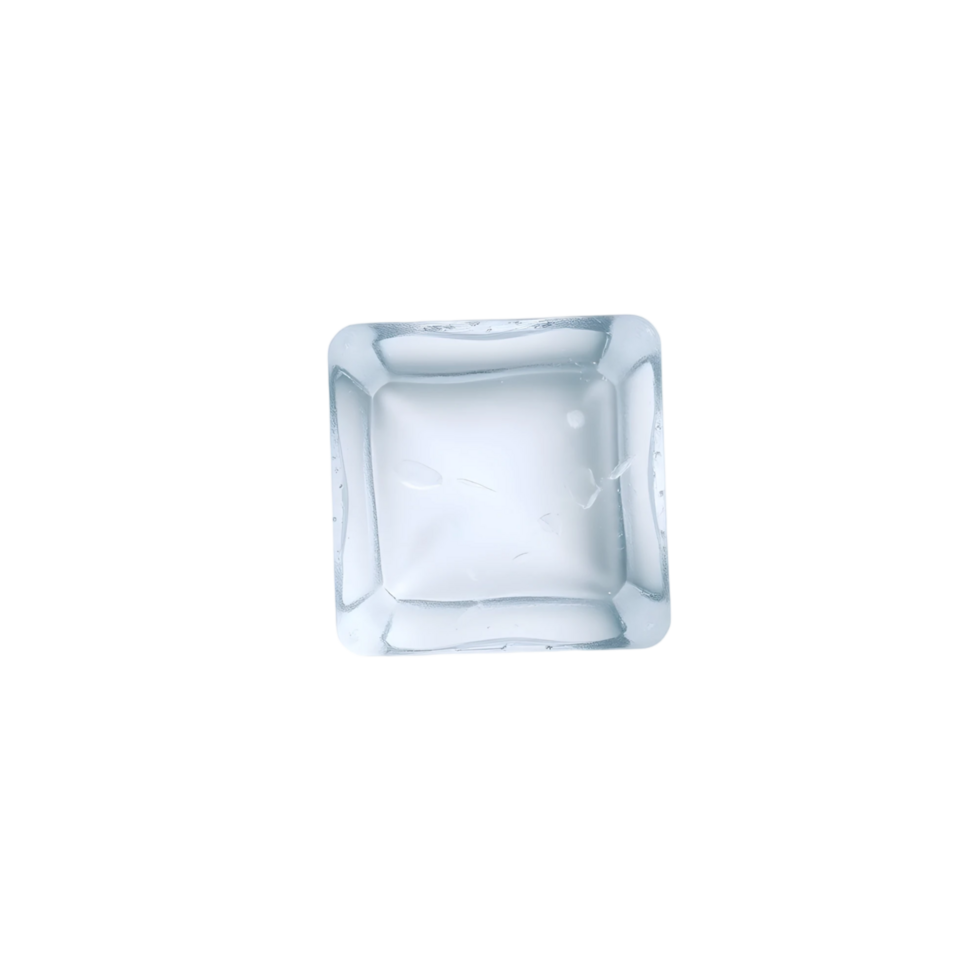 Realistic ice cube isolated on transparent background png