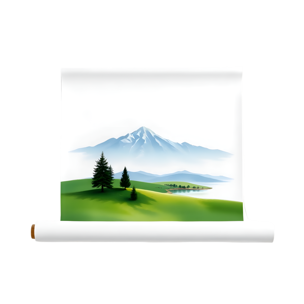 Mountain Landscape With Transparent Background png
